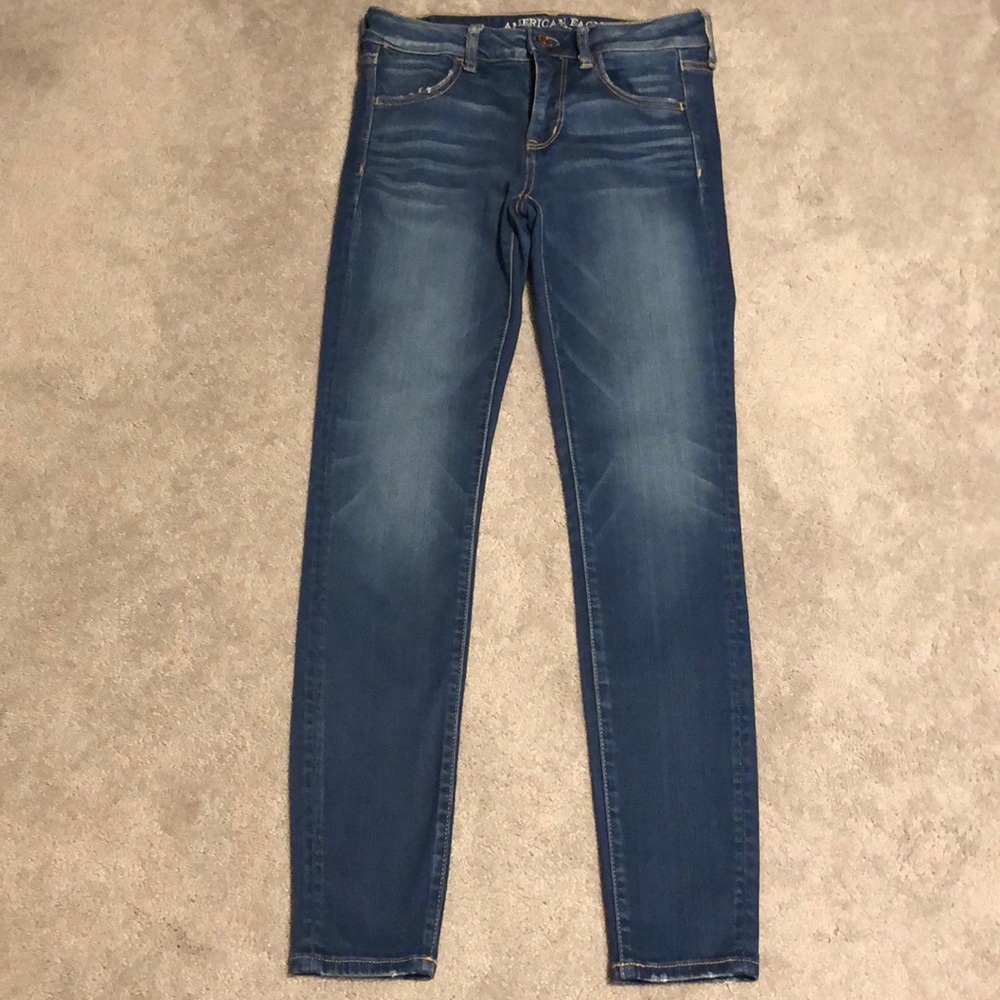 American Eagle Super Stretch X Jegging Size 4 Blue